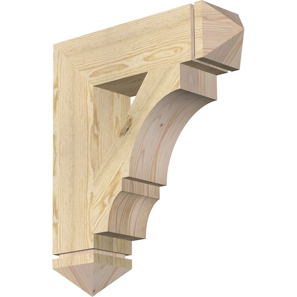 Ekena Millwork Balboa Arts & Crafts Rough Sawn Bracket, Douglas Fir, 6"W x 24"D x 28"H BKT06X24X28BOA03RDF - main